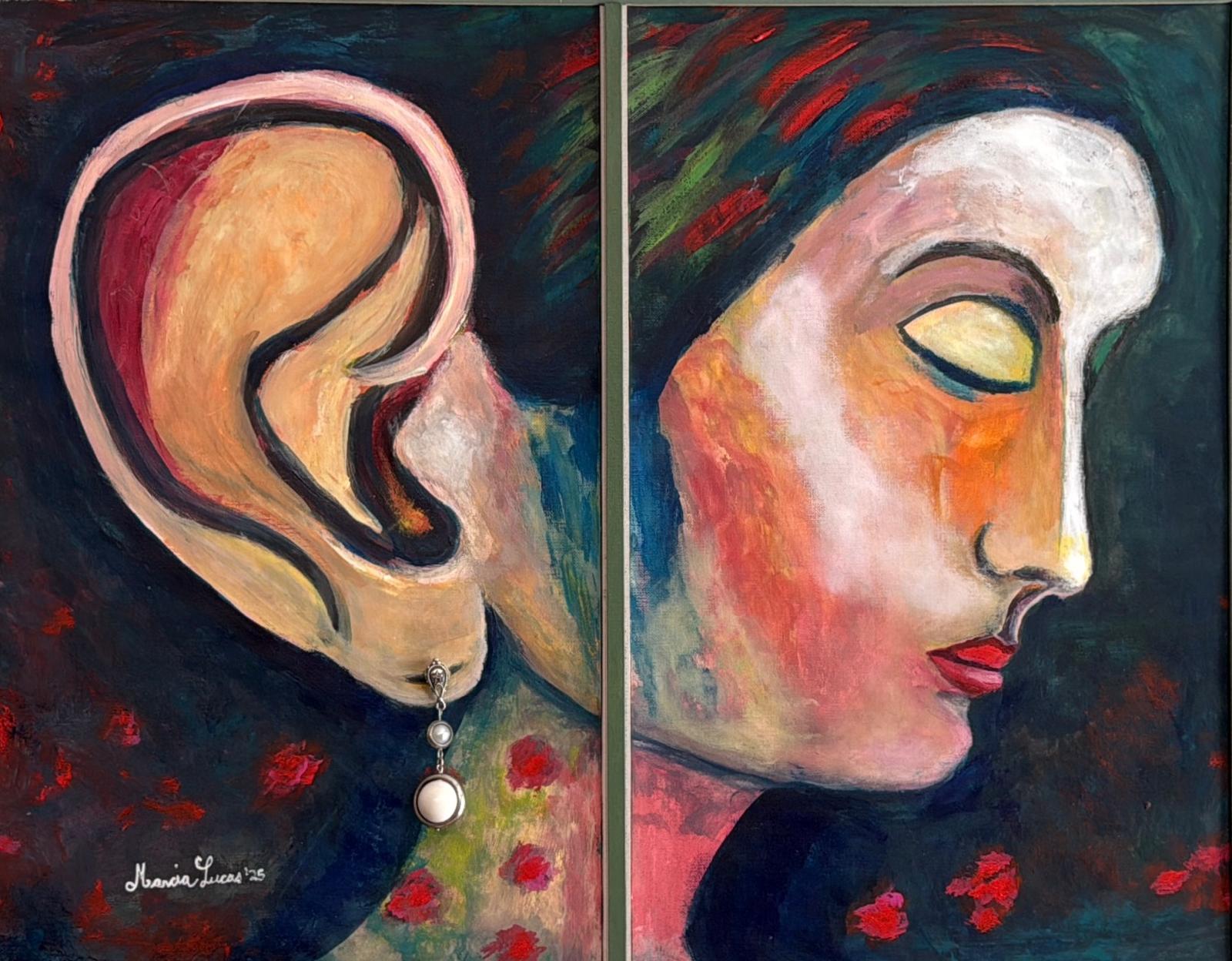 Leia mais sobre o artigo Elise • Acrylic on Textured Paper • 24x30in