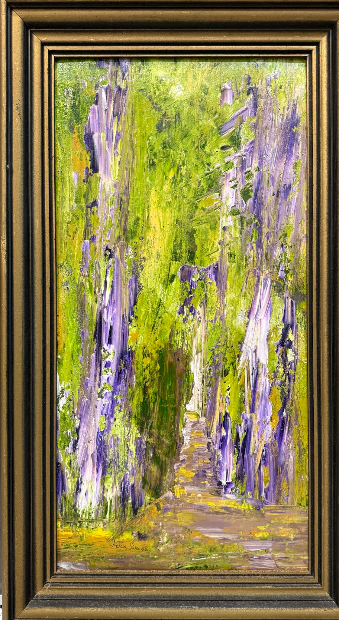 Leia mais sobre o artigo Quiet Green • Oil on Textured Cardboard • 11x23in