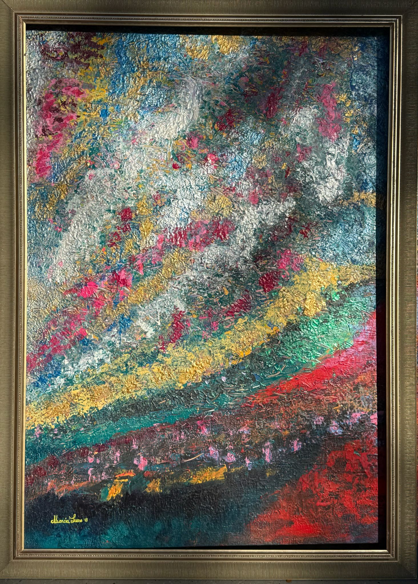 Leia mais sobre o artigo Sunrise Sparkles • Acrylic • 30x40in