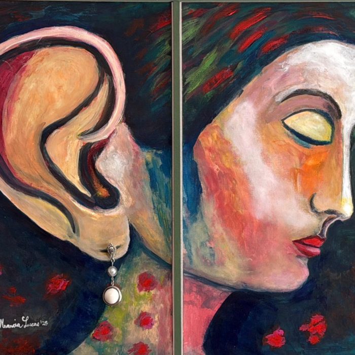 Elise - Acrylic on Textured Paper - 24x30in