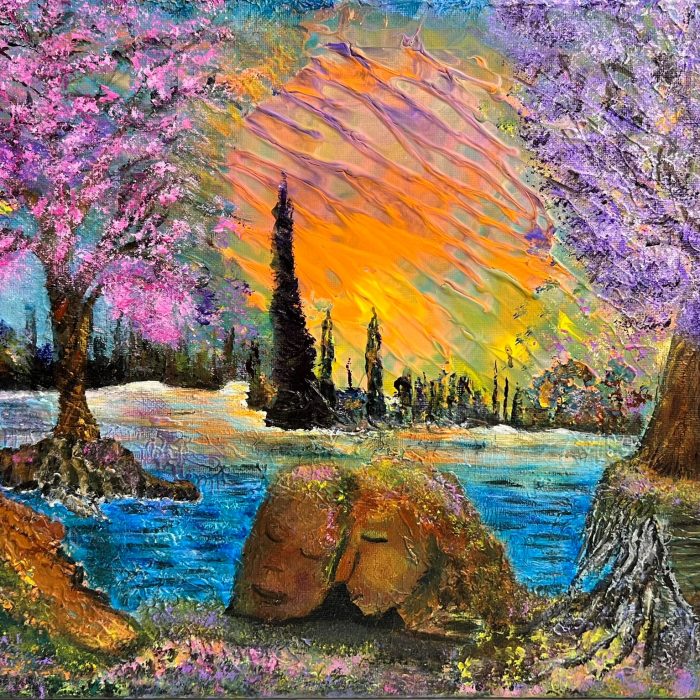 SLEEPING STONE • 12x16in